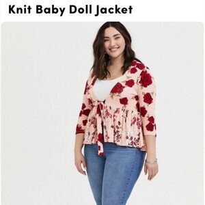 Knit Baby Doll Jacket. NWT.